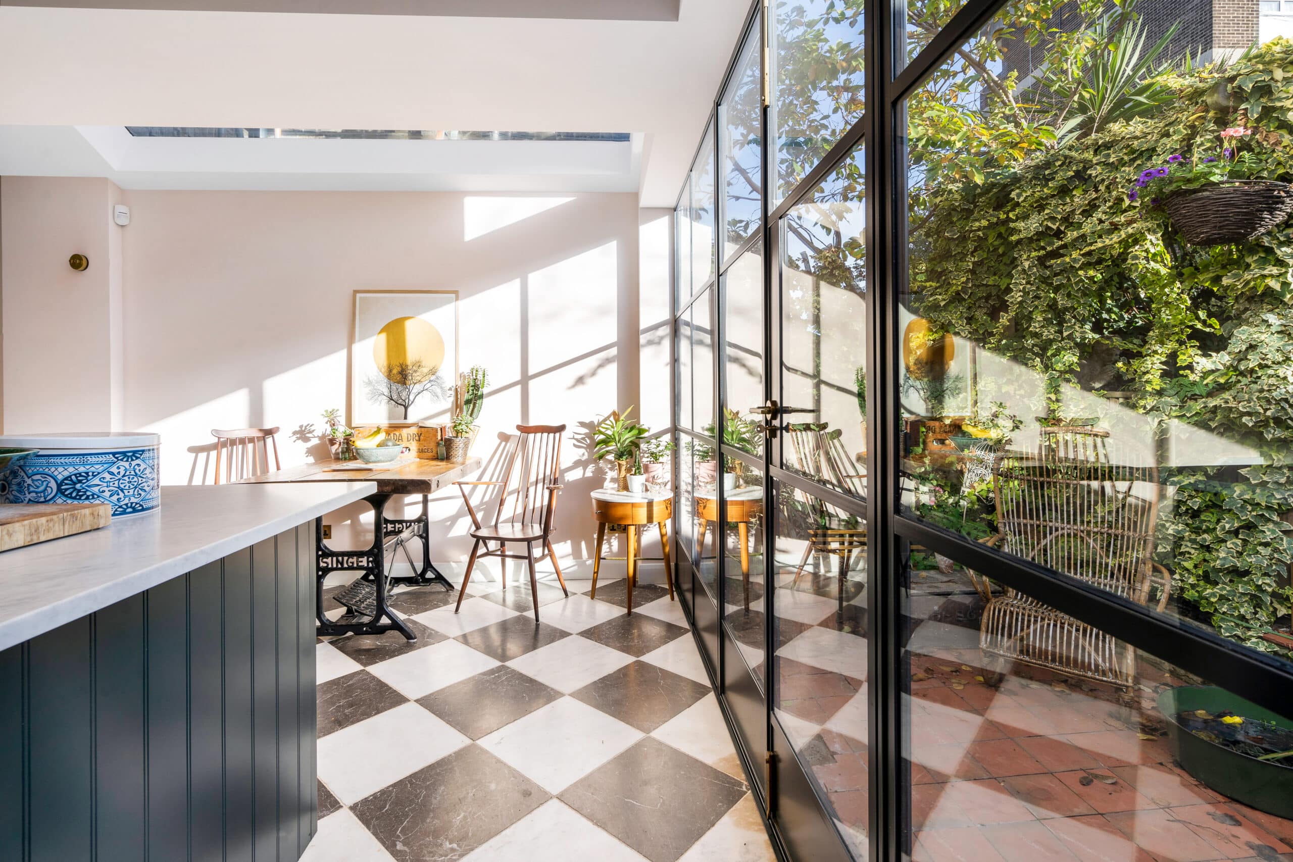 Kitchen extension | Retro tiling | Bifold doors | Retro kitchen | Skylight | Simply Extend